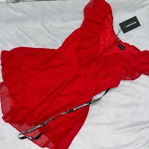 Red Shorts Romper